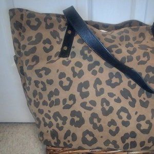 J.Crew Suede Leopard Tote Bag
